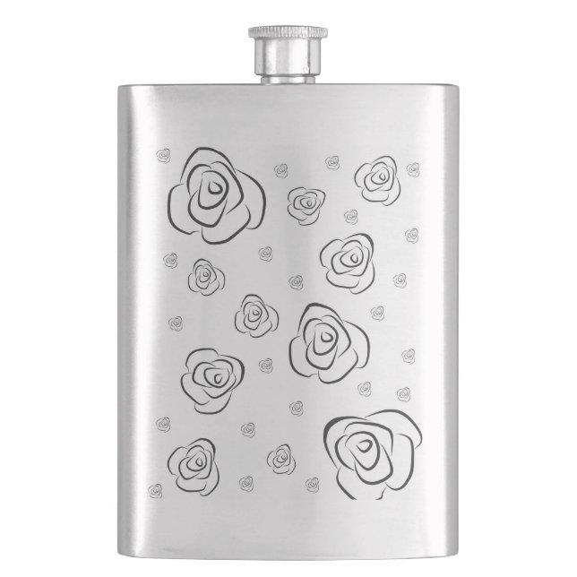 Roses Hip Flask (Front)