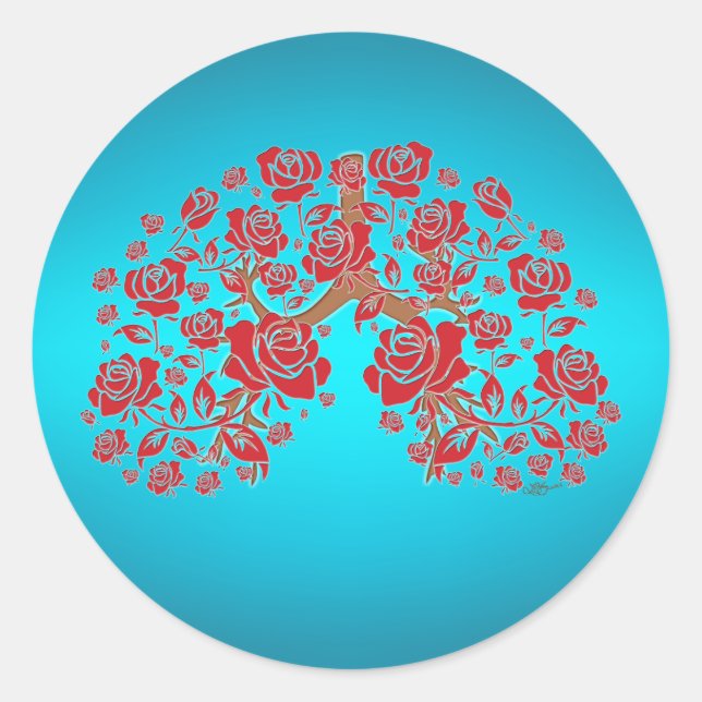 Roses & Hope Classic Round Sticker (Front)