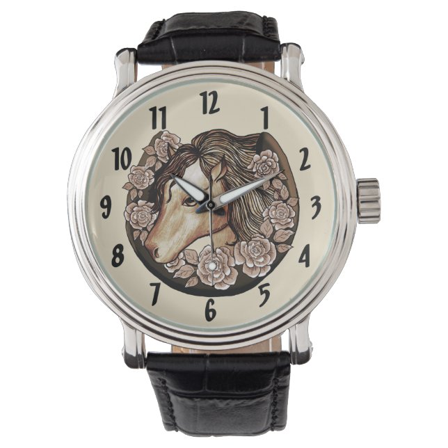 Roses Horse  Watch (Front)