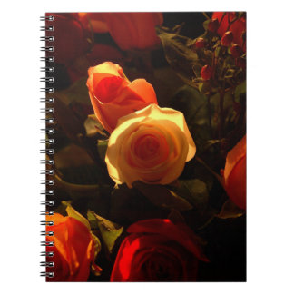 Roses I, Orange, Red and Gold Glory Notebook