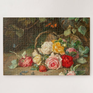 Roses in a Basket – Josef Neugebauer Jigsaw Puzzle