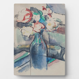 Roses in a Bottle by Paul Cezanne Plaque