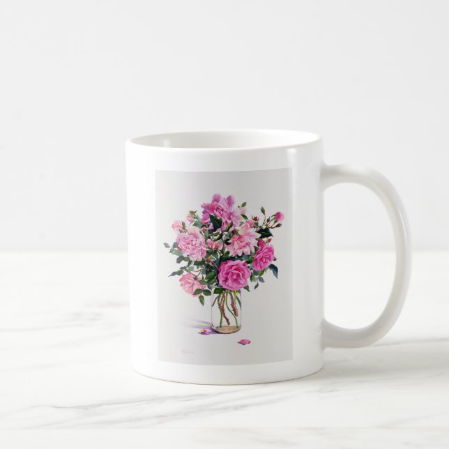 Roses in a Glass Jar Coffee Mug (Right)