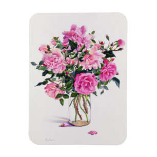 Roses in a Glass Jar Magnet