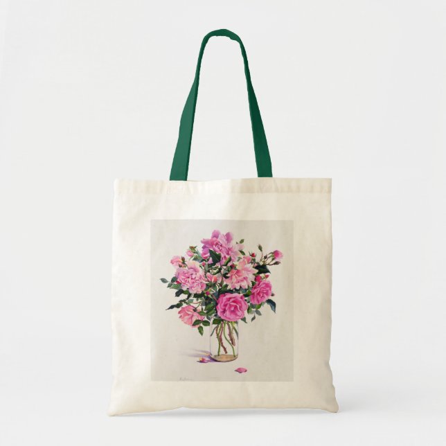 Roses in a Glass Jar Tote Bag (Front)