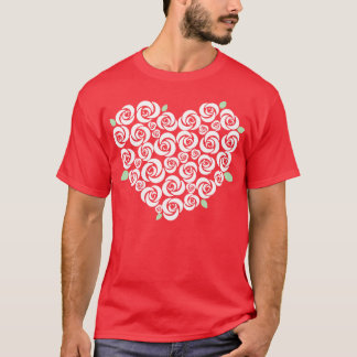 Roses in a Heart Shape Valentines Day T-Shirt