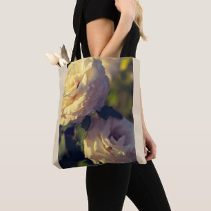 Roses in a Spring garden Tote Bag