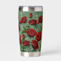 roses in a tumbler