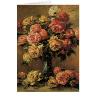 Roses in a Vase by Pierre Renoir, Vintage Fine Art