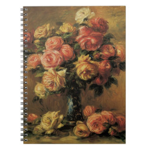 Roses in a Vase by Pierre Renoir, Vintage Fine Art Notebook