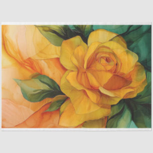 Roses in Alcohol Ink Series Design #3 Tissue Paper