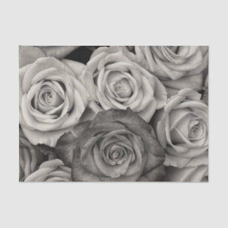 Roses in Black & White Decoupage Tissue Paper