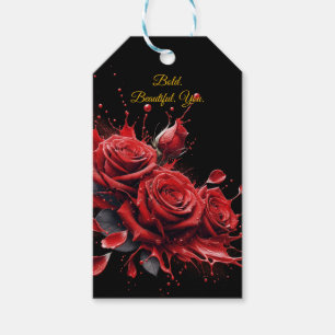Roses in Bloom - Elegant Birthday Gift Tags