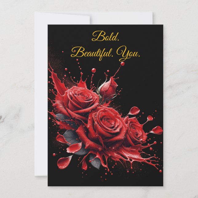 Roses in Bloom - Elegant Birthday Invitation (Front)