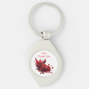 Roses in Bloom - Elegant Birthday Key Ring