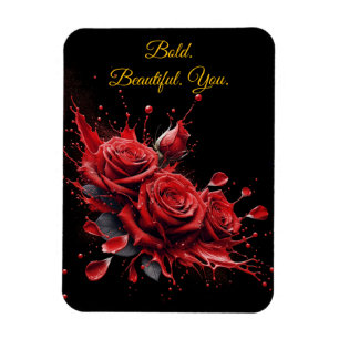 Roses in Bloom - Elegant Birthday Magnet