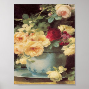 Roses In Porcelain Bowl Emilie Vouga Mother's Day Poster