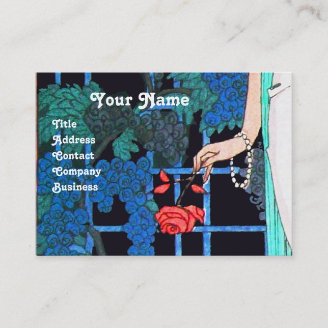 ROSES IN THE NIGHT,BEAUTY FASHION MAKE UP ARTIST BUSINESS CARD (Front)