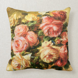 Roses in the Vase Renoir Fine Art Cushion