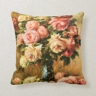 Roses in the Vase Renoir Fine Art Cushion