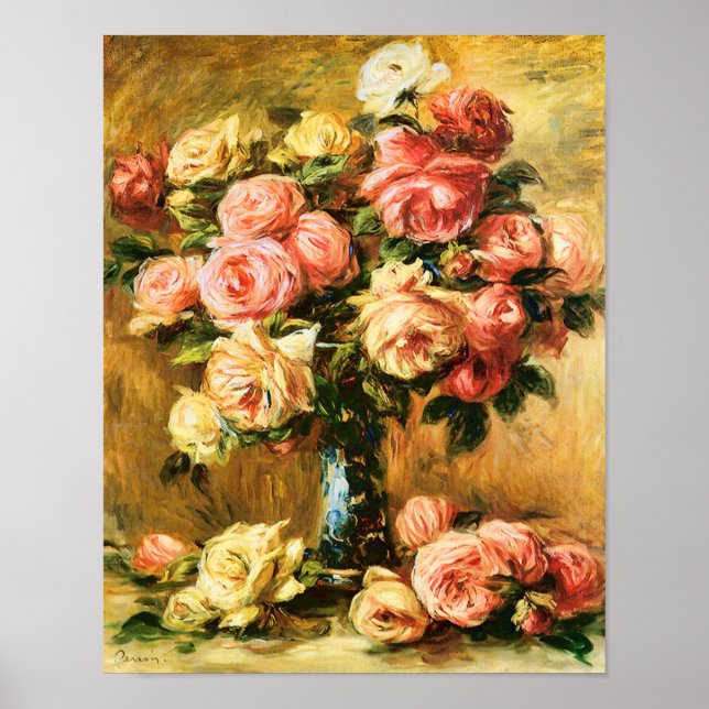 Roses in the Vase Renoir Fine Art Poster (Front)