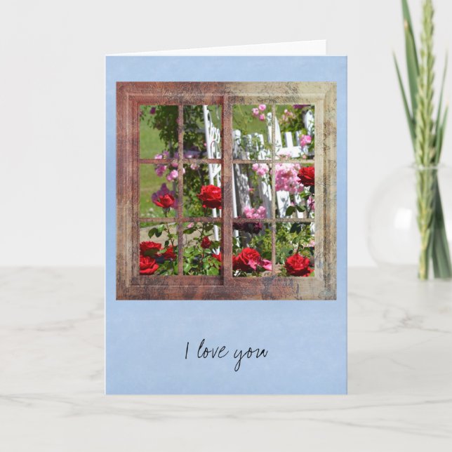 Roses in Window Card (Front)