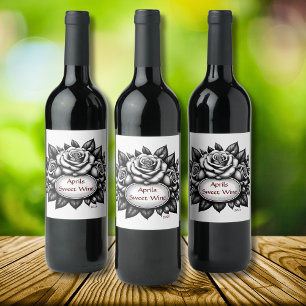 Roses Inspired Wine Label