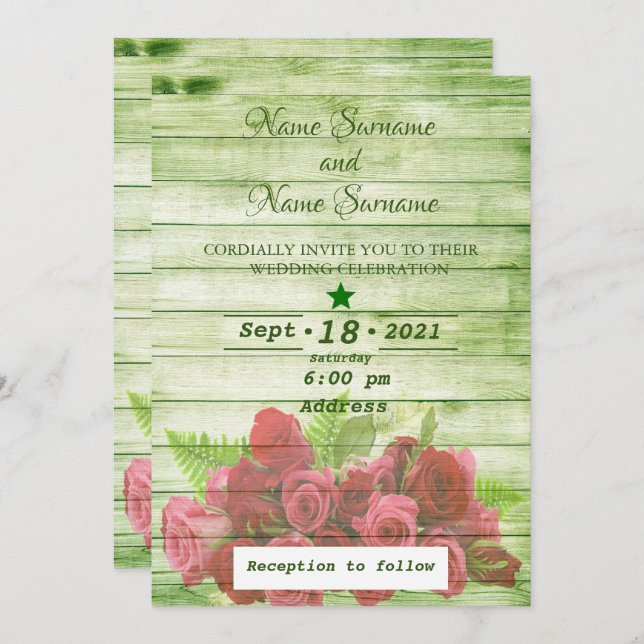 Roses Invitation (Front/Back)