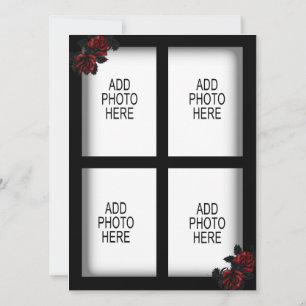  Roses Iron Gate Goth Add Four Images Invitation