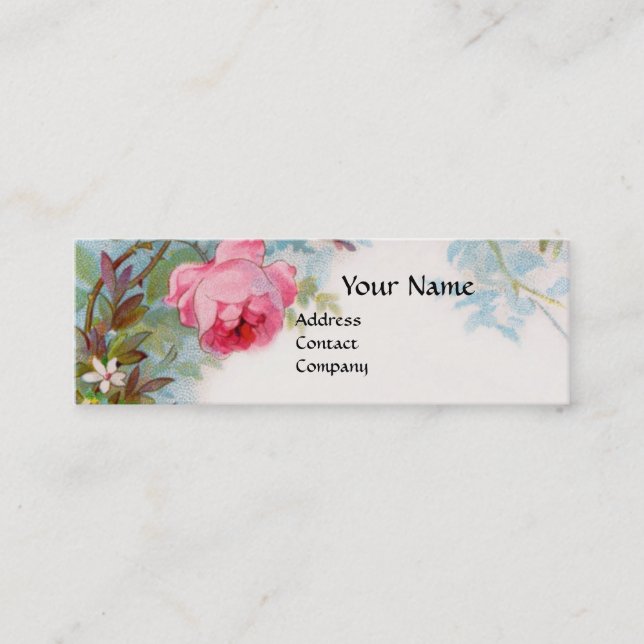 ROSES & JASMINES MONOGRAM GEM purple Mini Business Card (Front)