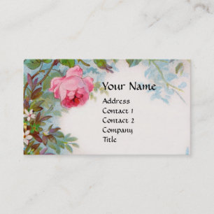 ROSES & JASMINES MONOGRAM GEM yellow white Business Card