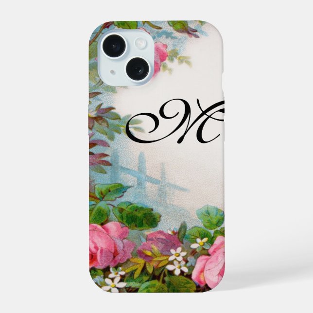 ROSES & JASMINES MONOGRAM iPhone 15 CASE (Back)