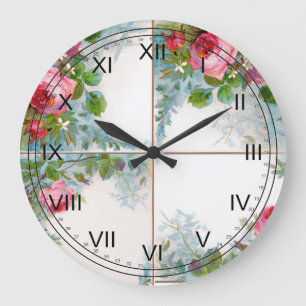 ROSES & JASMINES MONOGRAM LARGE CLOCK