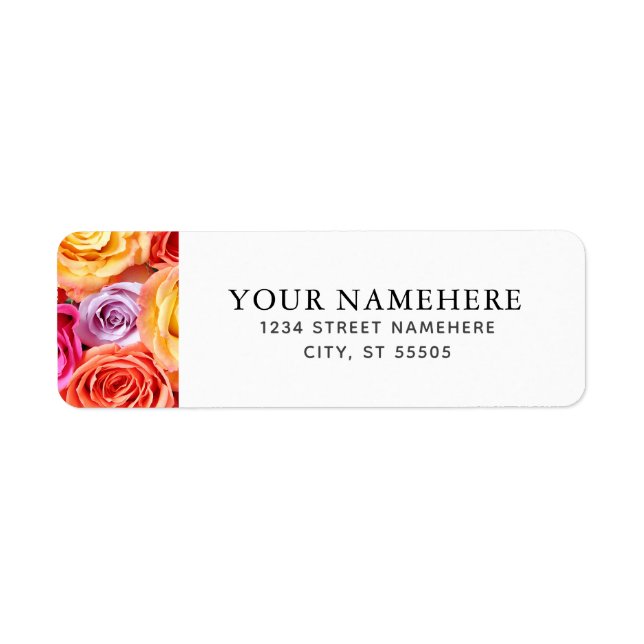 Roses Label Return Address Label (Front)