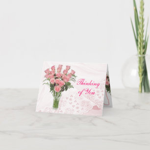 Roses & Lace- customise for any occasion Thank You Card