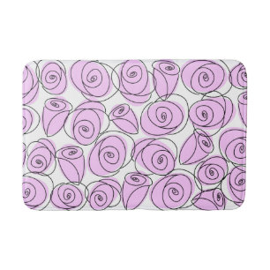 Roses Lilac bath mat