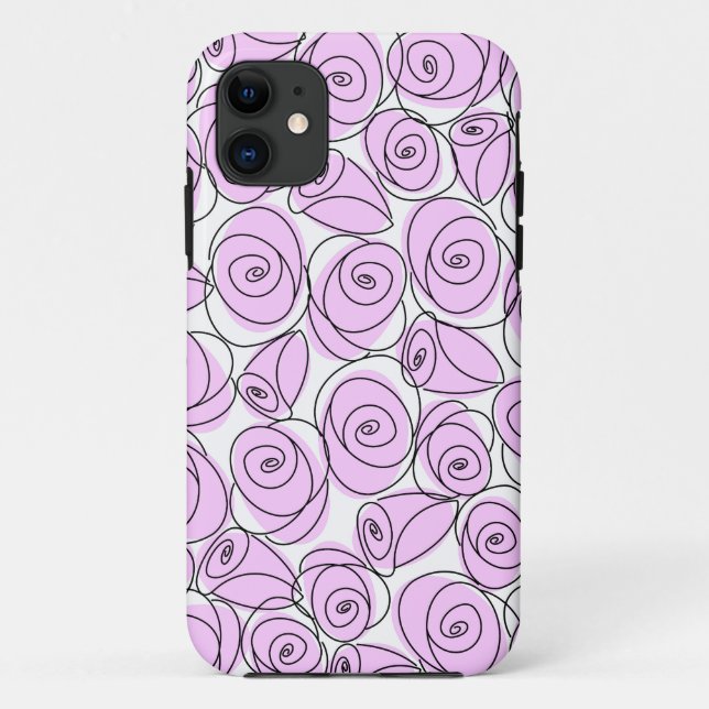 Roses Lilac iPhone case (Back)