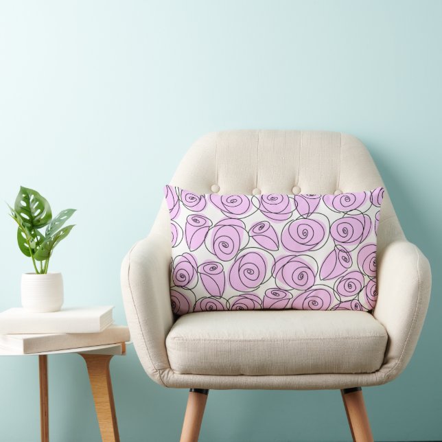 Roses Lilac lumbar Cushion (Chair)