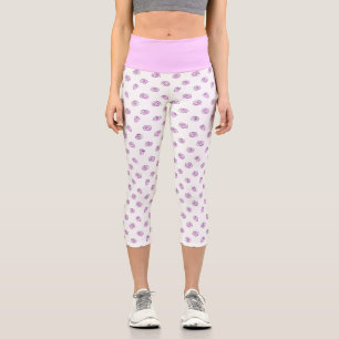 Roses Lilac Multi High Waisted Capris