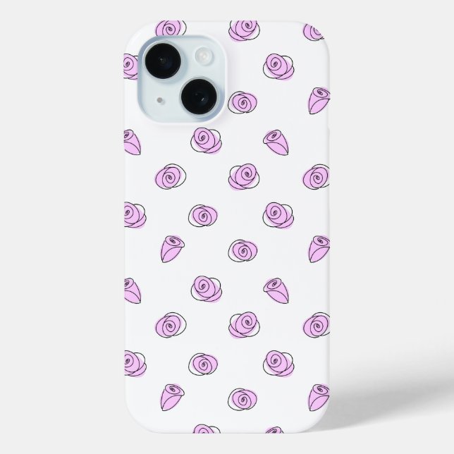 Roses Lilac Multi iPhone case (Back)