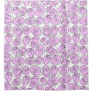 Roses Lilac shower curtain