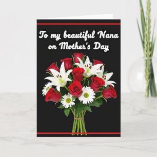 Roses Lilies Mothers Day Card