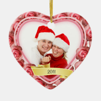 Roses/Love~ Photo Ceramic Ornament