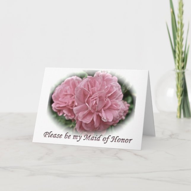 Roses Maid of Honour Request Card (Front)