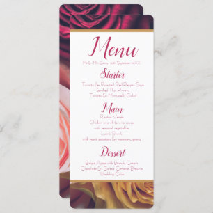 Roses Menu Invitation