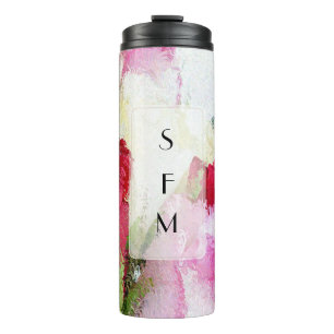 Roses - Monogram - Thermal Tumbler