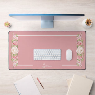 Rose's Monogrammed Desk Mat