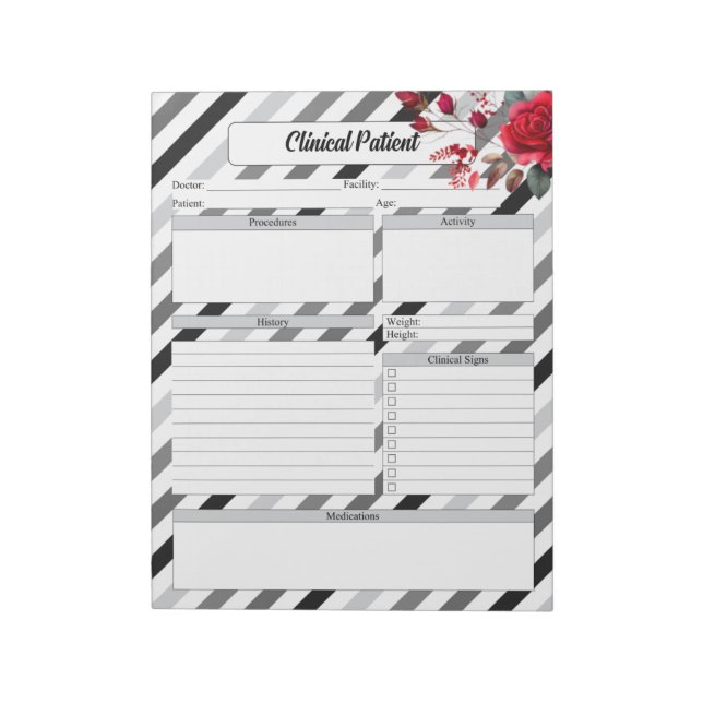 Roses n Stripes_ Clinical Patient Notepad (Rotated)