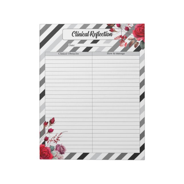 Roses n Stripes_ Clinical Reflection Notepad (Rotated)