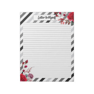 Roses n Stripes _ Letter to Myself Notepad